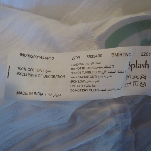 Shift Dress White Cotton 8 - Picture 10 of 10